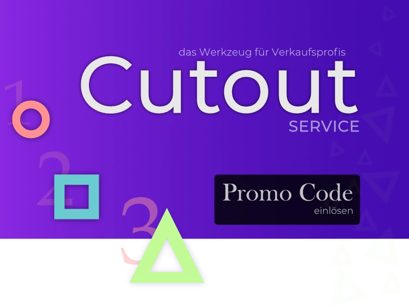 Cutout Service: Promo Code einlösen.